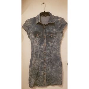 Adorable Denim Button Dress